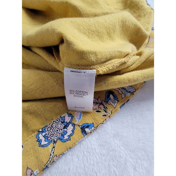 J.Jill Pure Jill Printed V-Neck Top Womens Large Floral Multicolor 3/4 Sleeve - Picture 4 of 8